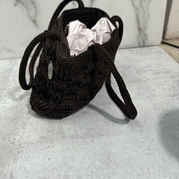 The Sak Brown Crocheted Woven Mini Handbag - Picture 4 of 13